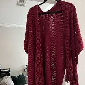 Wine poncho wrap Francescas